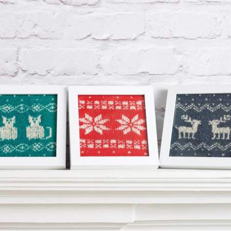 Christmas Knitted Picture Frames Knitting Pattern