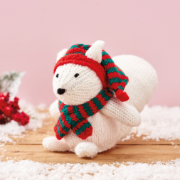 Knitted Arctic Fox Chocolate Orange Cover Knitting Pattern