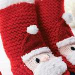 Children’s Santa Slipper Socks Pattern Knitting Pattern