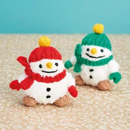 Fluffy Snowmen Knitting Pattern