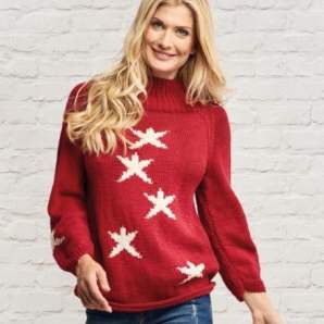 Christmas Star Jumper Knitting Pattern Knitting Pattern