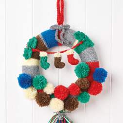 Christmas Stocking Wreath Knitting Pattern