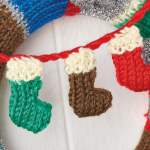 Christmas Stocking Wreath Knitting Pattern