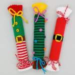 Christmas Cracker Sweet Tube Cover Knitting Patterns Knitting Pattern