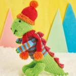 Christmas T-rex Dinosaur Knitting Pattern