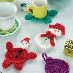 Crochet Christmas Coasters Crochet Pattern