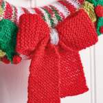 Holly & Bow Christmas Wreath Knitting Pattern Knitting Pattern