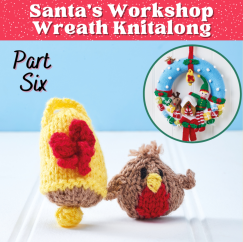 Santa’s Workshop Christmas Wreath: Part Six Knitting Pattern