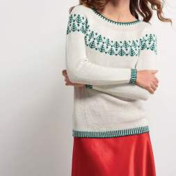 Christmas Tree Yoke Sweater Knitting Pattern Knitting Pattern