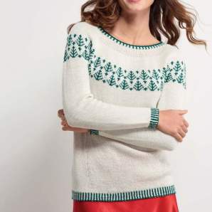 Christmas Tree Yoke Sweater Knitting Pattern Knitting Pattern