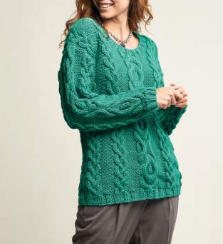 Simple Chunky Cable Jumper Knitting Pattern Knitting Pattern