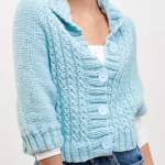 Chunky Cape Style Cardigan Knitting Pattern