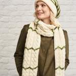 Chunky Stripe Hat and Scarf Knitting Pattern