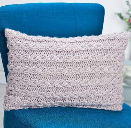 Chunky Cable Cushion Knitting Pattern