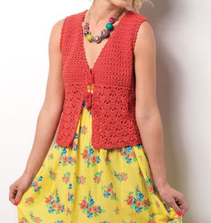 Shell crochet waistcoat