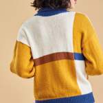 Colour block sweater Knitting Pattern