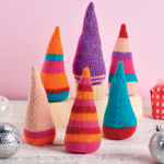 Striped Christmas Tree Decorations Knitting Pattern Knitting Pattern