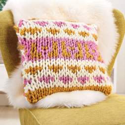 Slip Stitch Colourwork Cushion Knitting Pattern Knitting Pattern