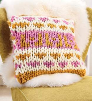 Slip Stitch Colourwork Cushion Knitting Pattern Knitting Pattern