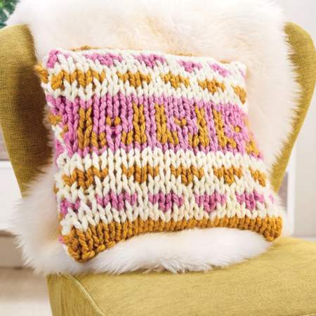 Slip Stitch Colourwork Cushion Knitting Pattern Knitting Pattern