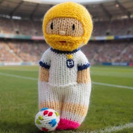 Simple Footballer Comfort Doll | Toy Knitting Pattern Knitting Pattern