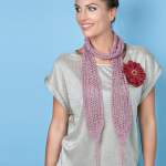 Corsage, scarf and bag set Knitting Pattern