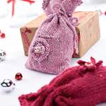 Corsage, scarf and bag set Knitting Pattern
