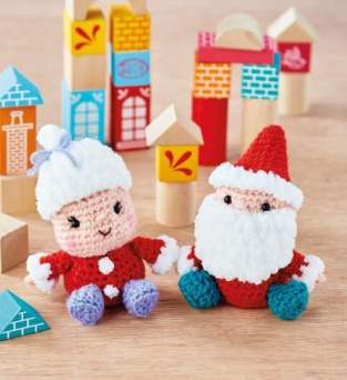 Mr & Mrs Claus Christmas Crochet Pattern Knitting Pattern
