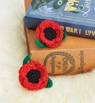 Remembrance Poppy Brooch Crochet Pattern Knitting Pattern