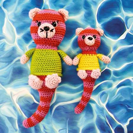 Mummy & Baby Otter crochet Pattern