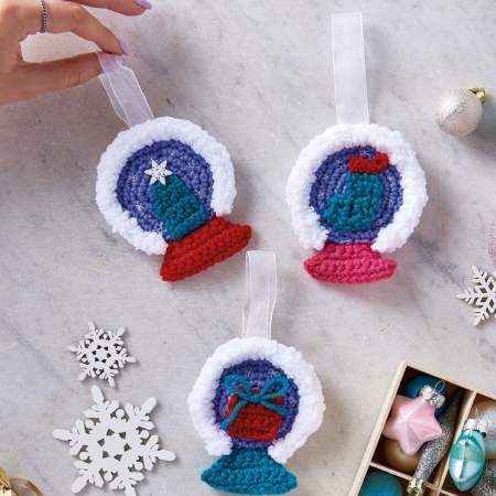 Snowglobe Tree Decorations crochet Pattern