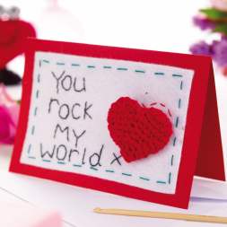 Valentine’s Day Card and Heart Brooch Crochet Pattern Knitting Pattern