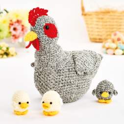 Amgirumi Chicken and Chicks Crochet Pattern Knitting Pattern