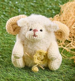 Curly Sheep Toy Crochet Pattern Knitting Pattern