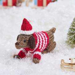 Dachshund Sausage Dog Bauble Knitting Pattern Knitting Pattern