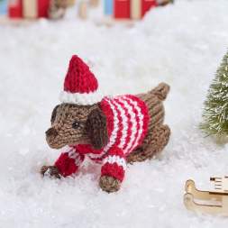 Dachshund Sausage Dog Bauble Knitting Pattern Knitting Pattern