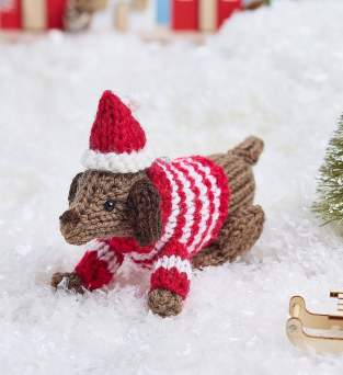 Dachshund Sausage Dog Bauble Knitting Pattern Knitting Pattern