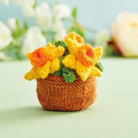 Knitted Daffodil Chocolate Orange Cover Knitting Pattern