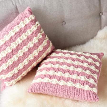 Daisy Stitch Cushions Knitting Pattern