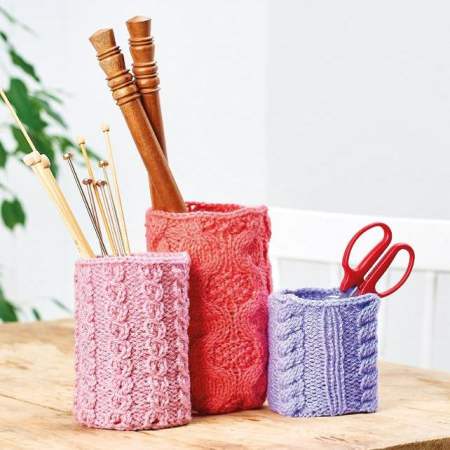 Desk Tidy Pots Knitting Pattern