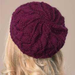 Diamond and Swirl Beret Knitting Pattern Knitting Pattern