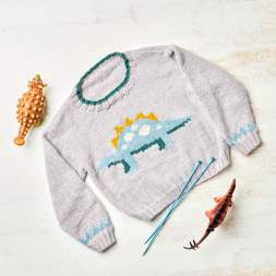 Kid’s Stegosaurus Dinosaur Jumper Knitting Pattern Knitting Pattern