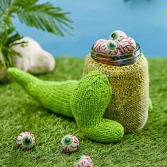 Dinosaur Storage Jar Halloween Knitting Pattern Knitting Pattern