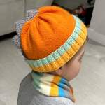 Children’s Dinosaur Hat, Scarf and Mittens Knitting Pattern Knitting Pattern