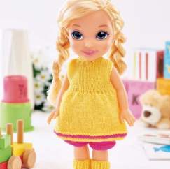 Easy Dolls’ Clothes Knitting Pattern