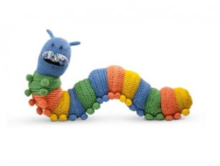 Doug the caterpillar draught excluder Knitting Pattern