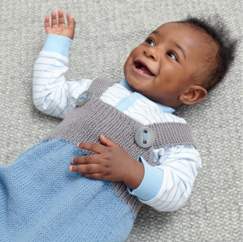 Baby Dungaree Blanket Cosy Knitting Pattern