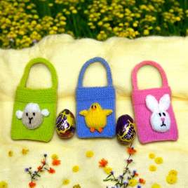 Easter Animal Egg Bags Knitting Pattern Knitting Pattern