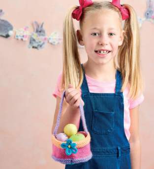 Easy Easter Basket Knitting Pattern Knitting Pattern
