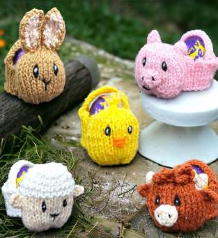Easter Farm Animal Egg Baskets Knitting Pattern Knitting Pattern